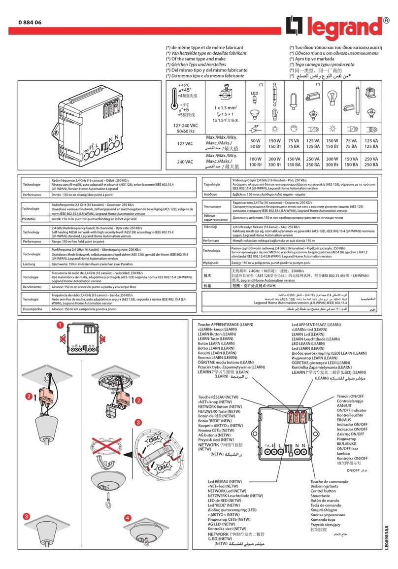 LEGRAND 0 884 06 quick guide