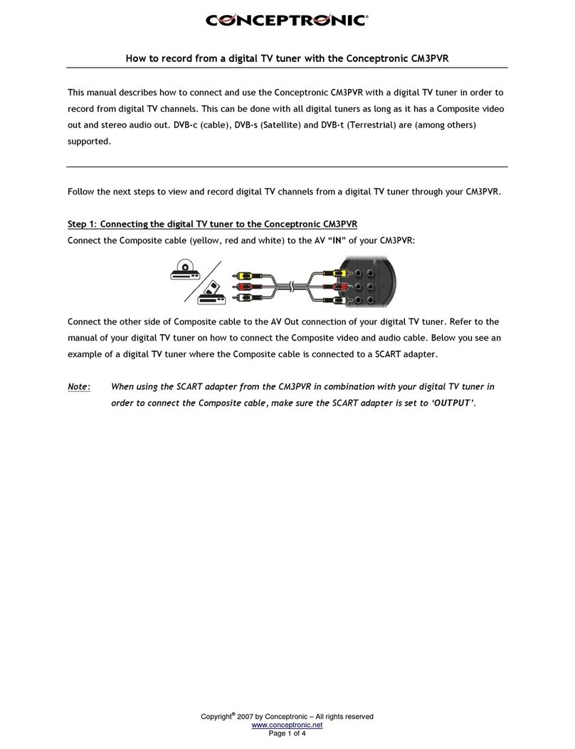 Conceptronic CM3PVR Installation and user guide Conceptronic CM3PVR Installation and user guide