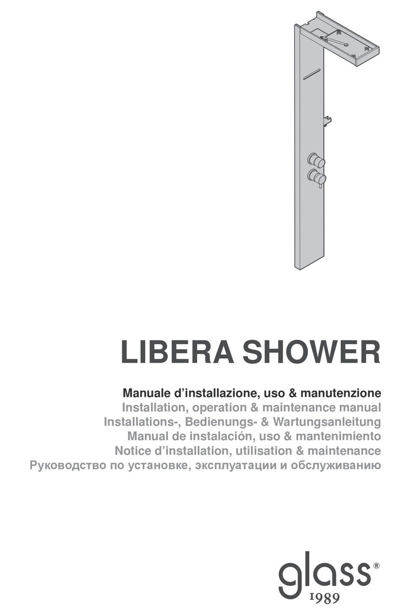 glass 1989 LIBERA SHOWER Installation, operation & maintenance manual glass 1989 LIBERA SHOWER Installation, operation & maintenance manual