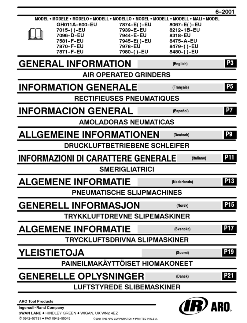 Ingersoll-Rand ARO GH011A-600-EU Series manual