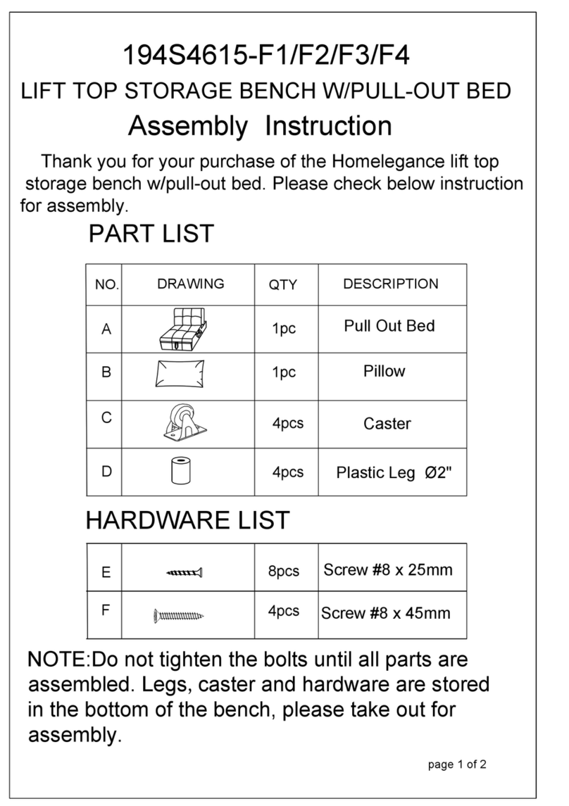 Homelegance 194S4615-F1 Assembly instruction