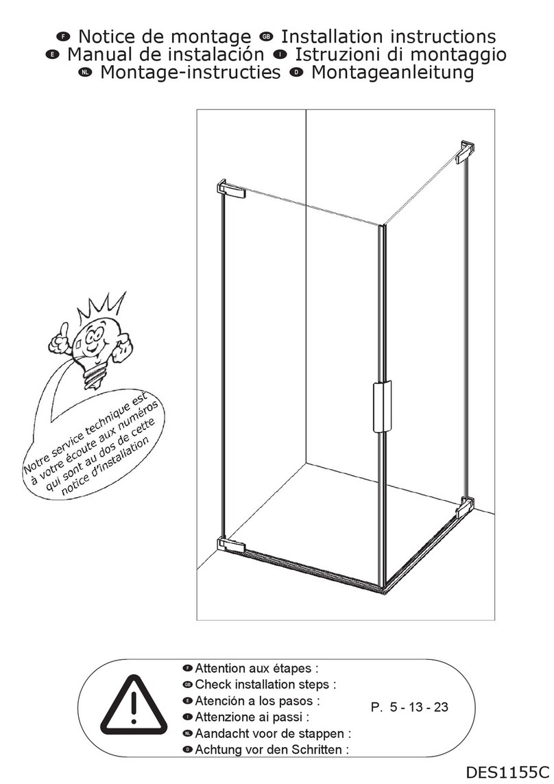 Kinedo Kinequartz Equerres A/P User manual Kinedo Kinequartz Equerres A/P User manual