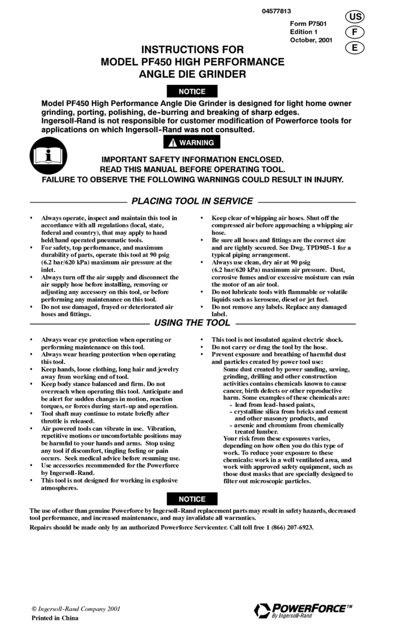 Ingersoll-Rand Power Force PF450 User manual