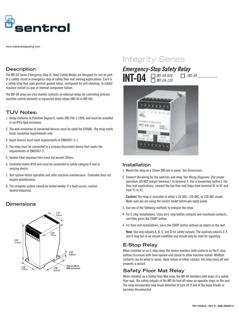 Sentrol Integrity INT-04 Series User manual
