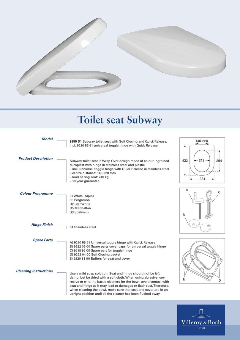 Villeroy & Boch Subway User manual Villeroy & Boch Subway User manual
