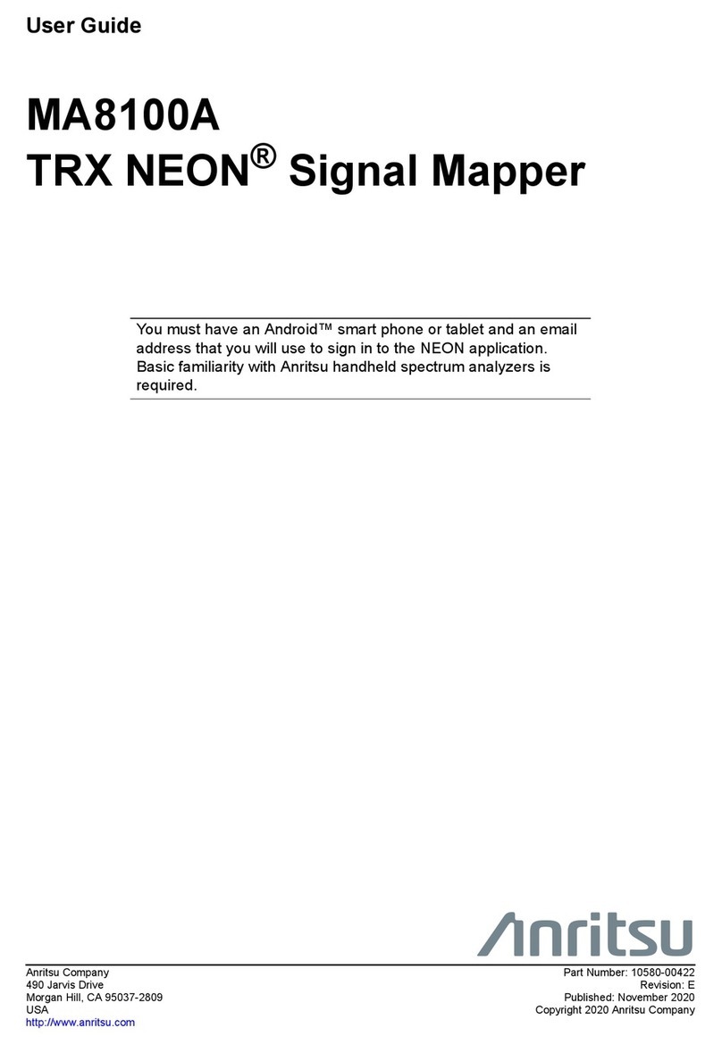 Anritsu MA8100A TRX NEON User manual