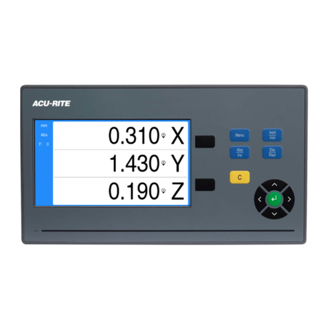 ACU-RITE DRO10X User manual ACU-RITE DRO10X User manual