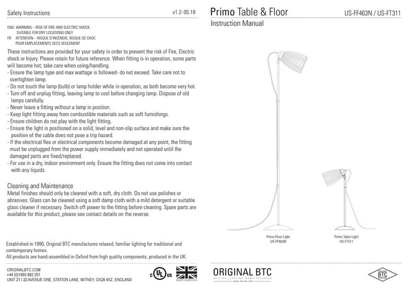 Original BTC Primo Table User manual