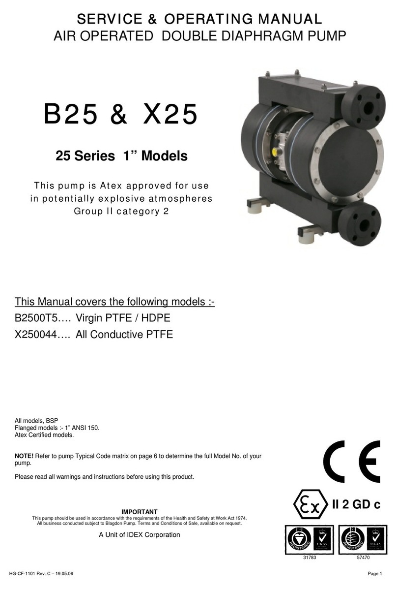 Blagdon Pump 25 Series Service and operating manual Blagdon Pump 25 Series Service and operating manual