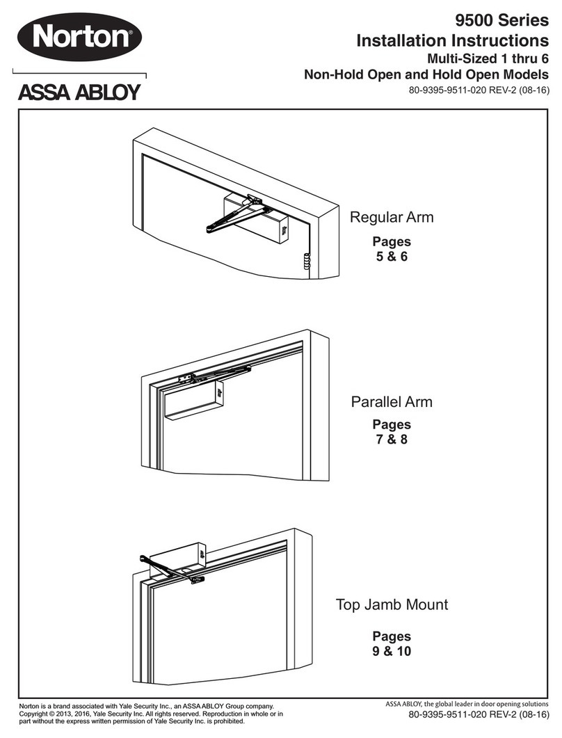 Assa Abloy Norton 9500 Series installation instructions