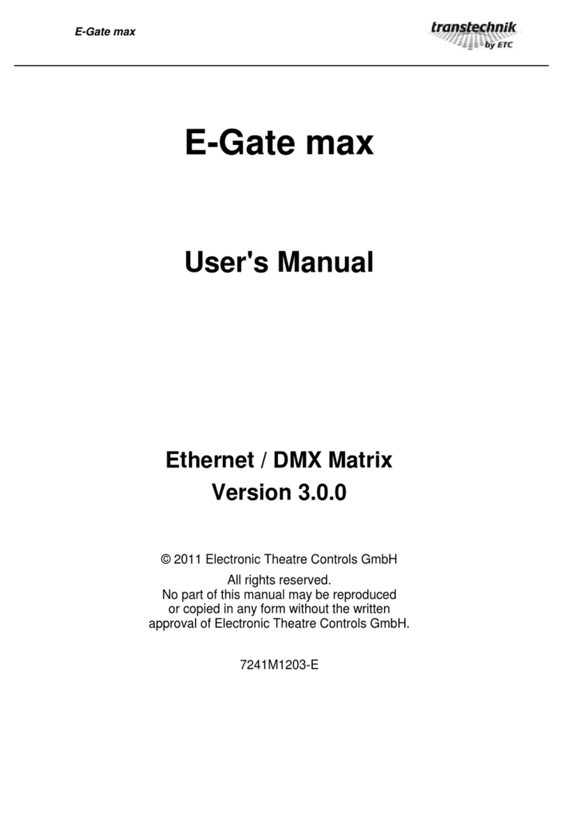 ETC transtechnik E-Gate max user manual