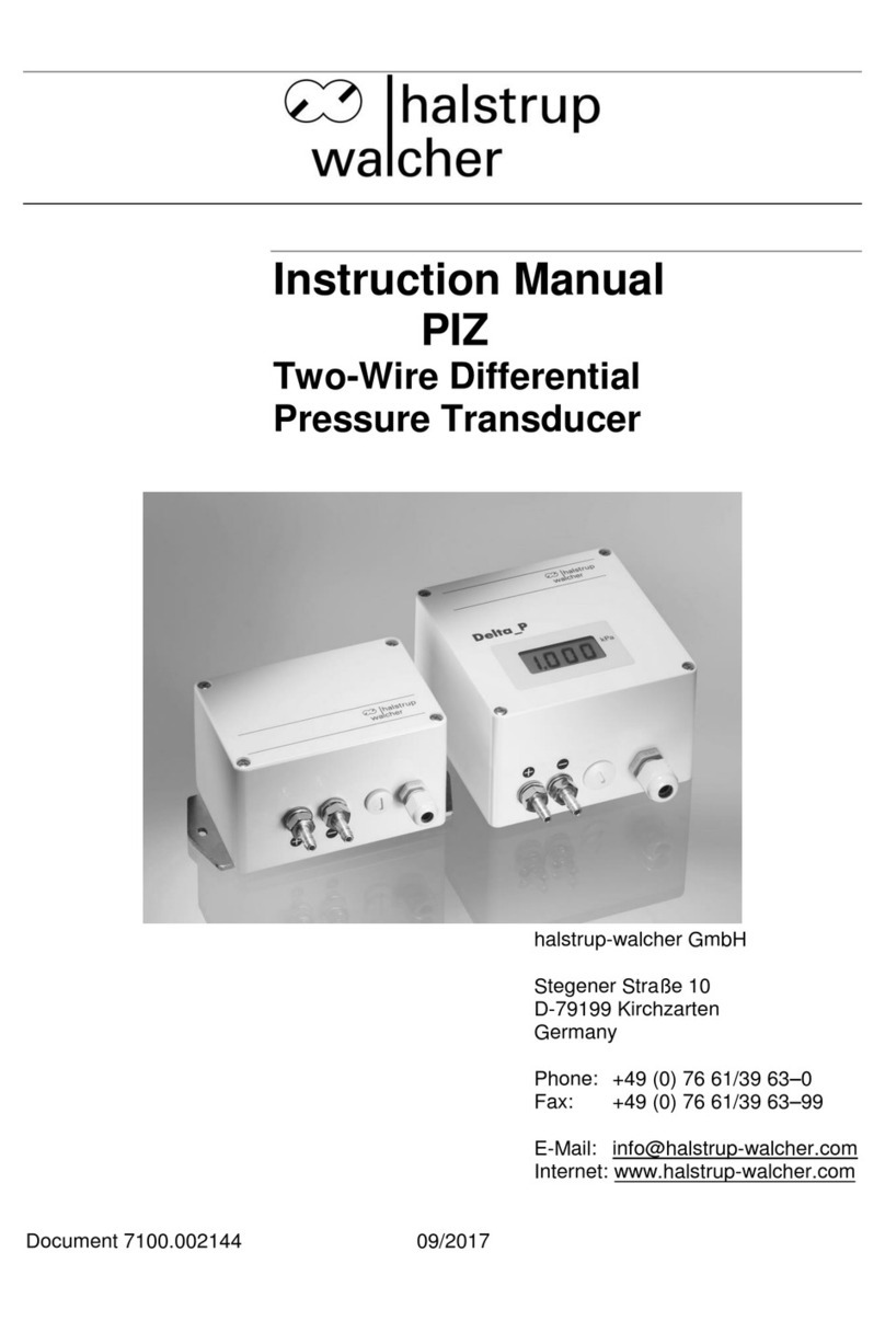 halstrup-walcher PIZ User manual