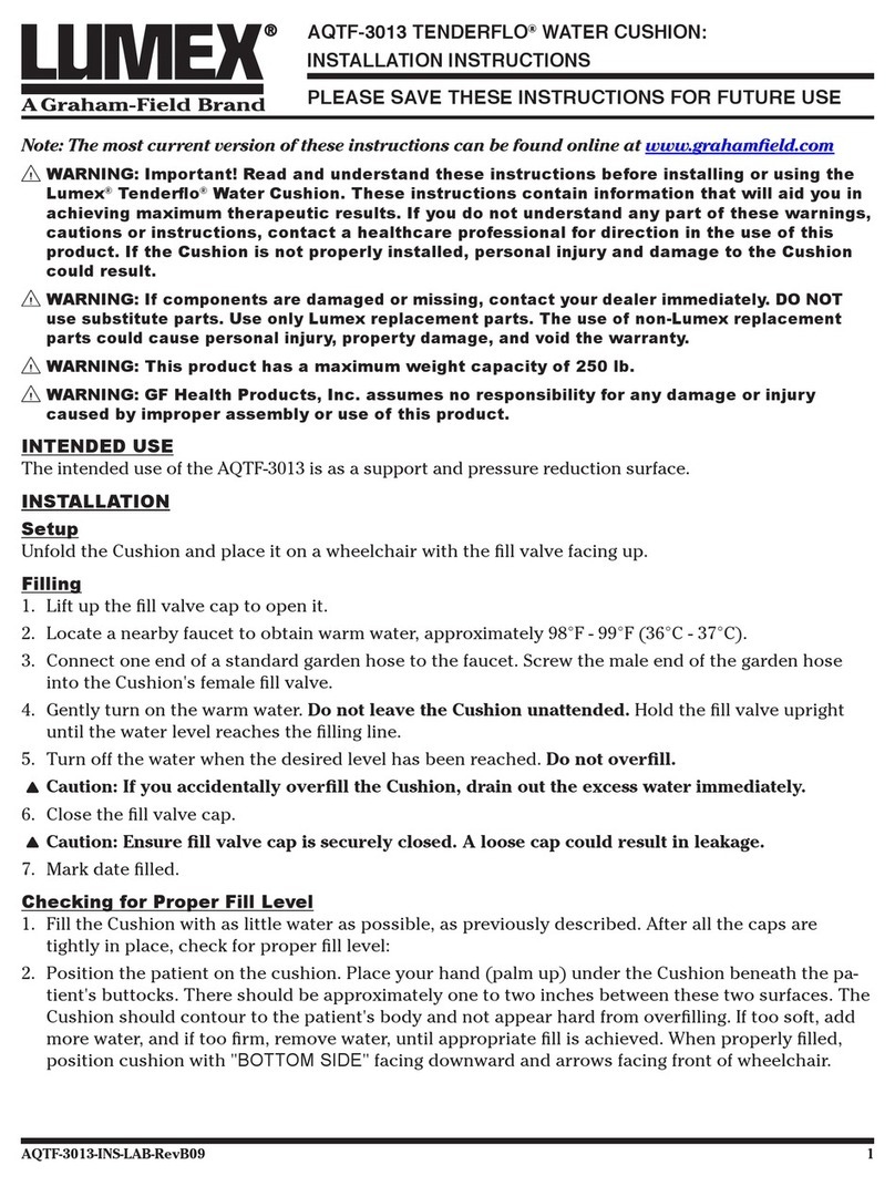 Graham Field Lumex TENDERFLO WATER CUSHION User manual Graham Field Lumex TENDERFLO WATER CUSHION User manual