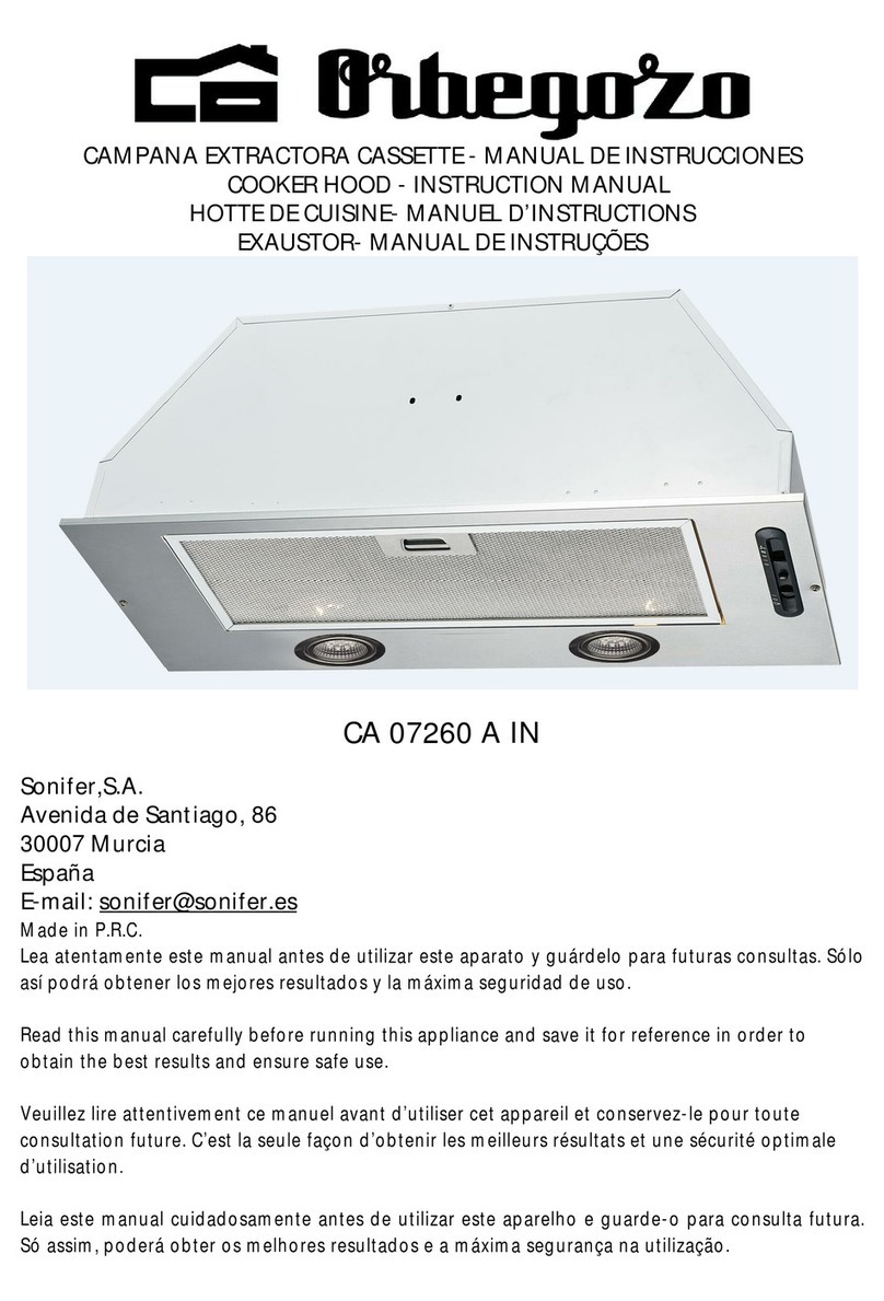 Orbegozo CA 07260 A IN instruction manual