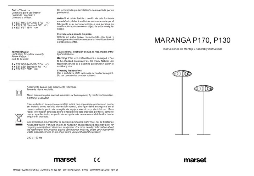 marset MARANGA P170 User manual