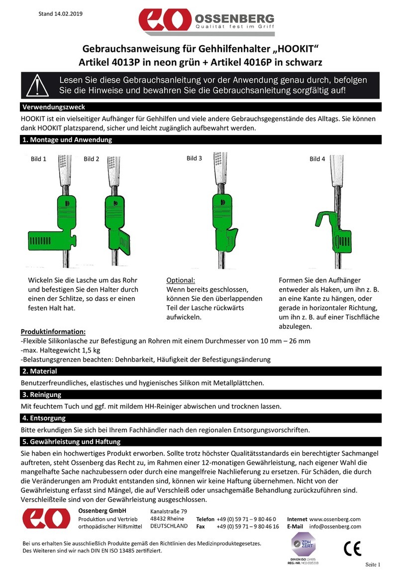 Ossenberg HOOKIT User manual