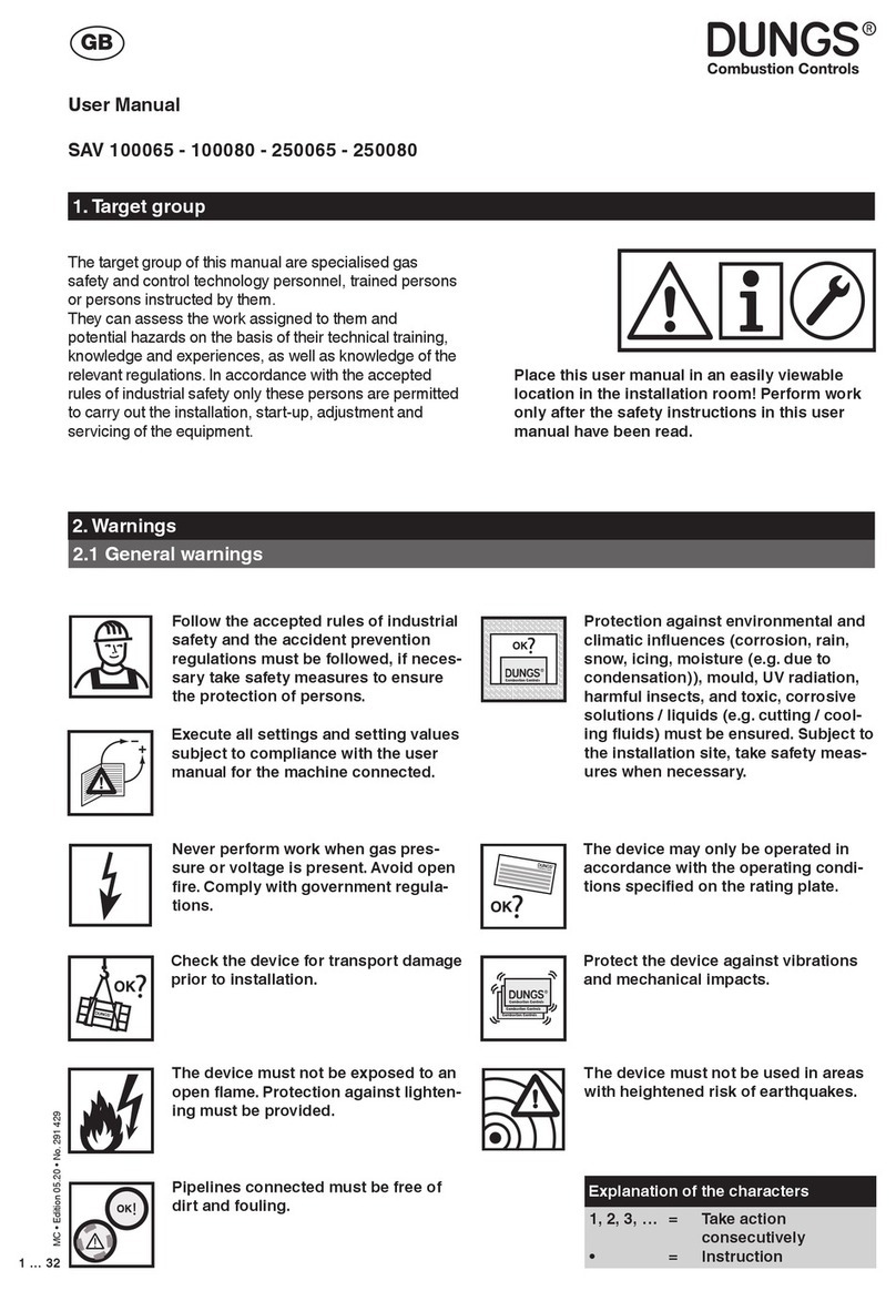 Dungs SAV 100065 User manual