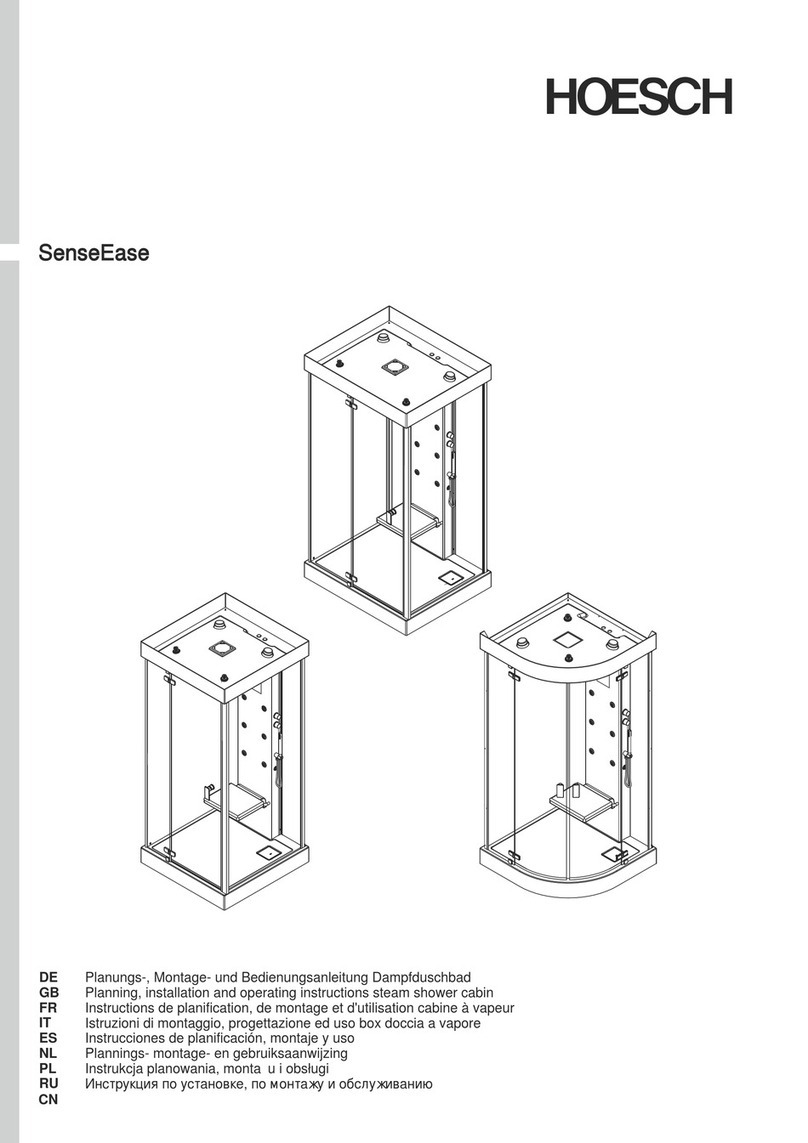 HOESCH SenseEase Planning, installation and operating instructions HOESCH SenseEase Planning, installation and operating instructions