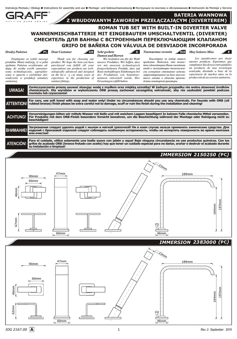 Graff IMMERSION 2150250 Operator's manual