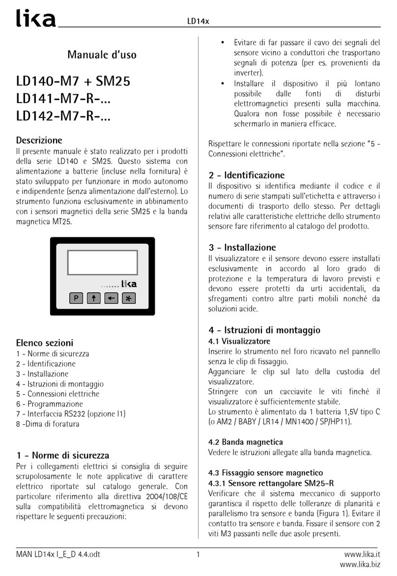 Lika LD14 Series User manual