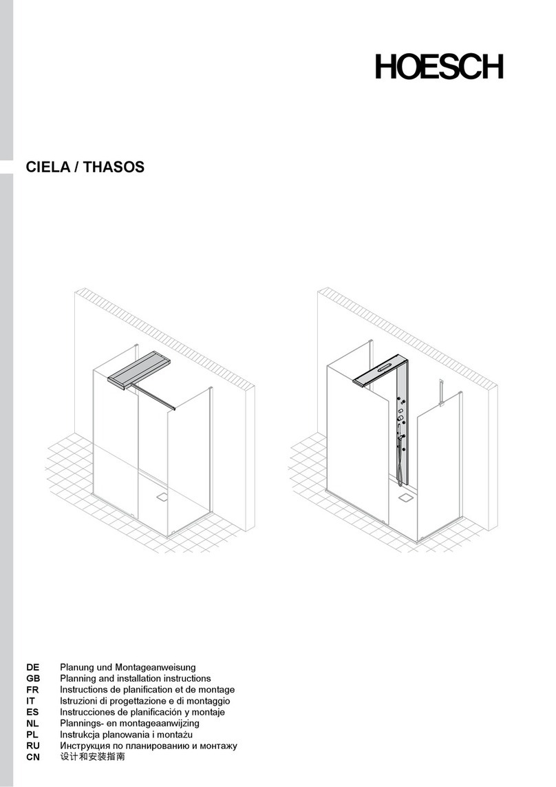 HOESCH CIELA Series Planning and installation instructions HOESCH CIELA Series Planning and installation instructions