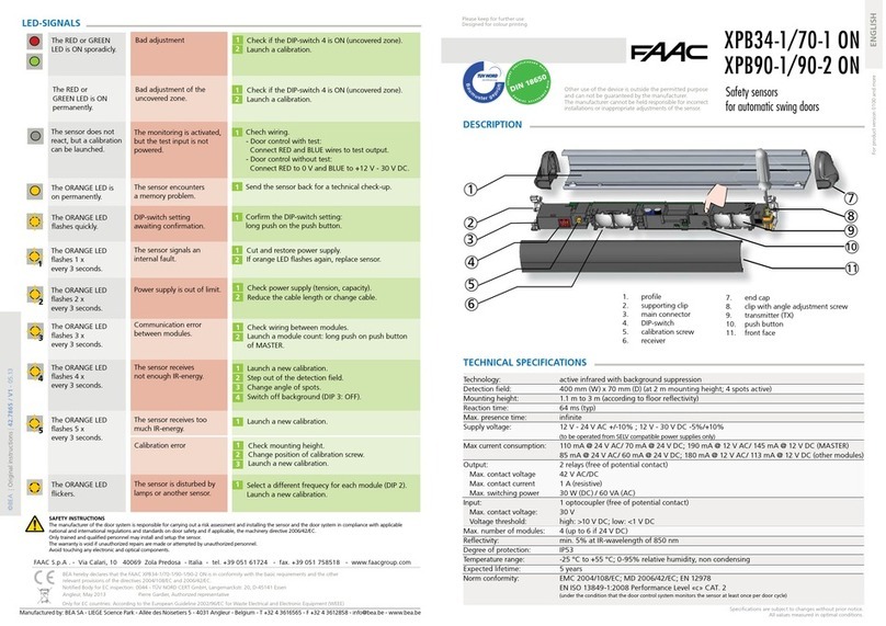 FAAC XPB34-1 manual