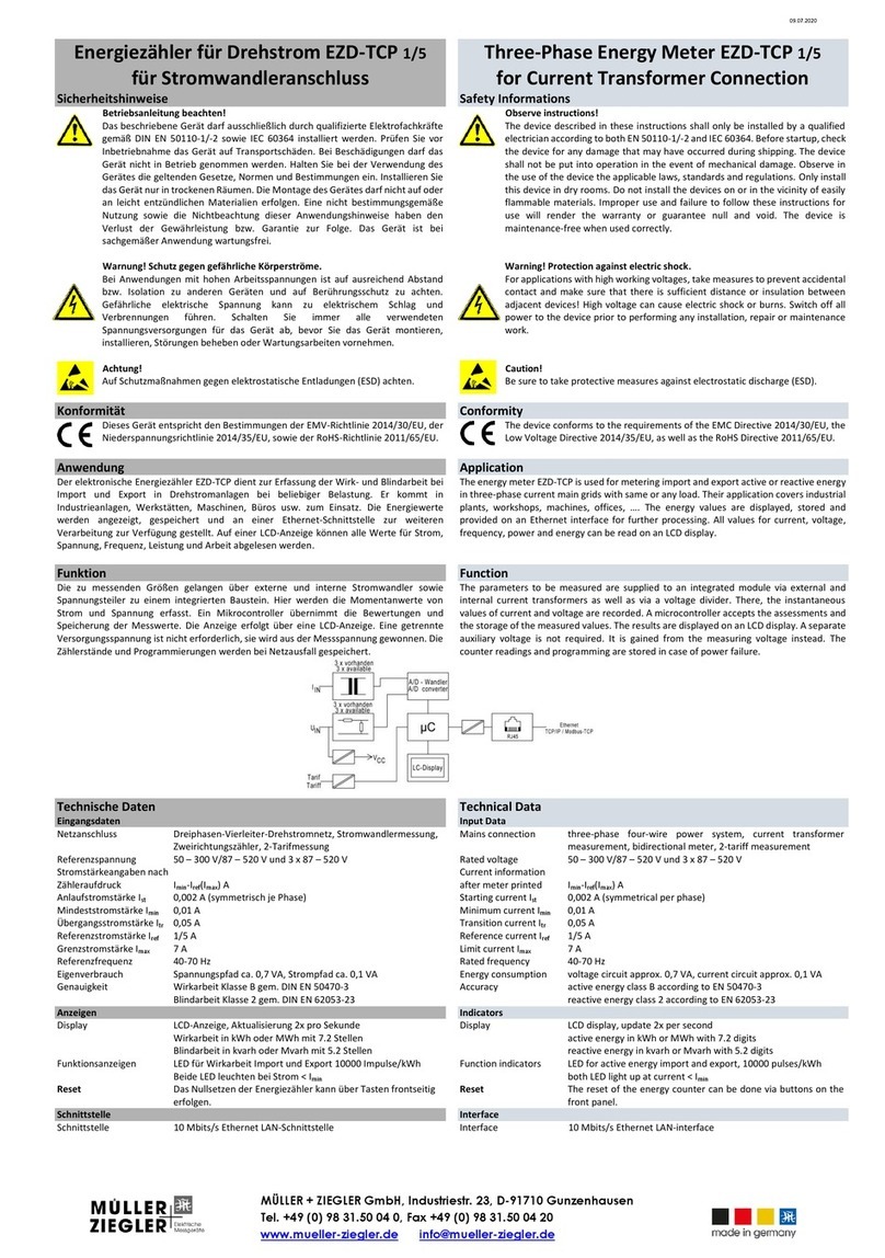 MÜLLER + ZIEGLER EZD-TCP quick start guide