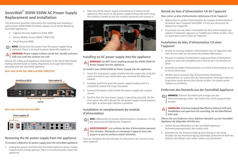 SonicWALL CSa 1000 Replacement and Installation