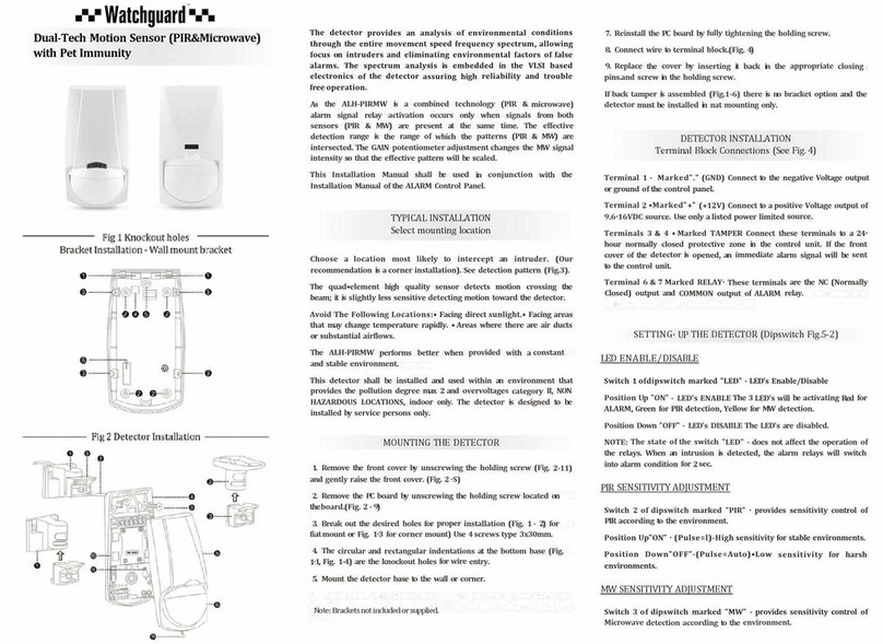 Watchguard PIR&Microwave quick start guide