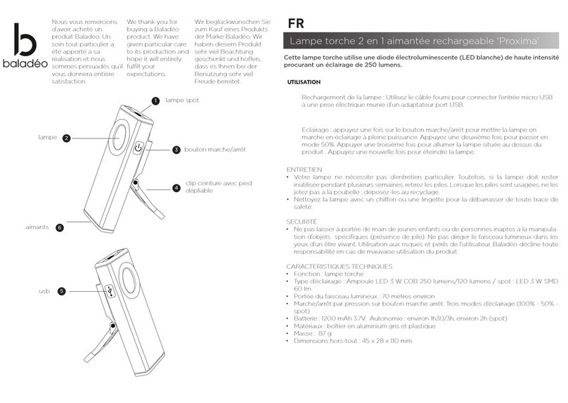 baladeo Proxima instruction manual