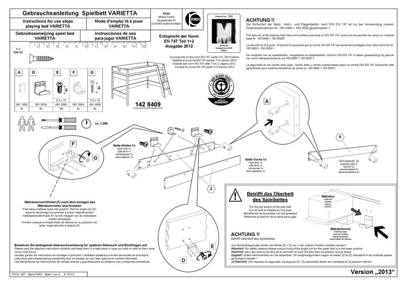 PAIDI VARIETTA 142 8409 User manual