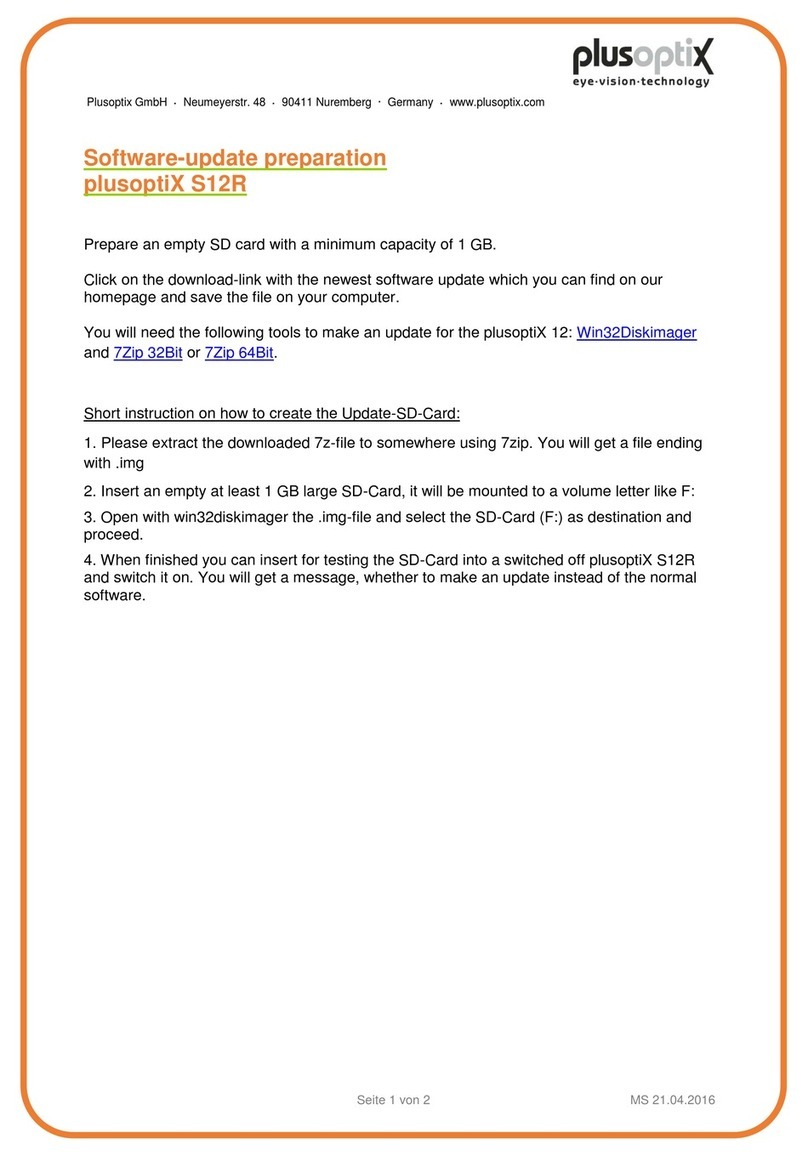 PLUSOPTIX S12R Technical manual PLUSOPTIX S12R Technical manual