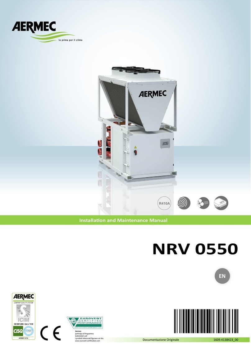 AERMEC NRV 0550 Installation and maintenance manual