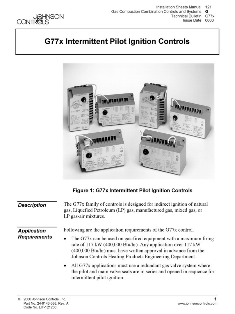 Johnson Controls G77 Series Technical bulletin Johnson Controls G77 Series Technical bulletin