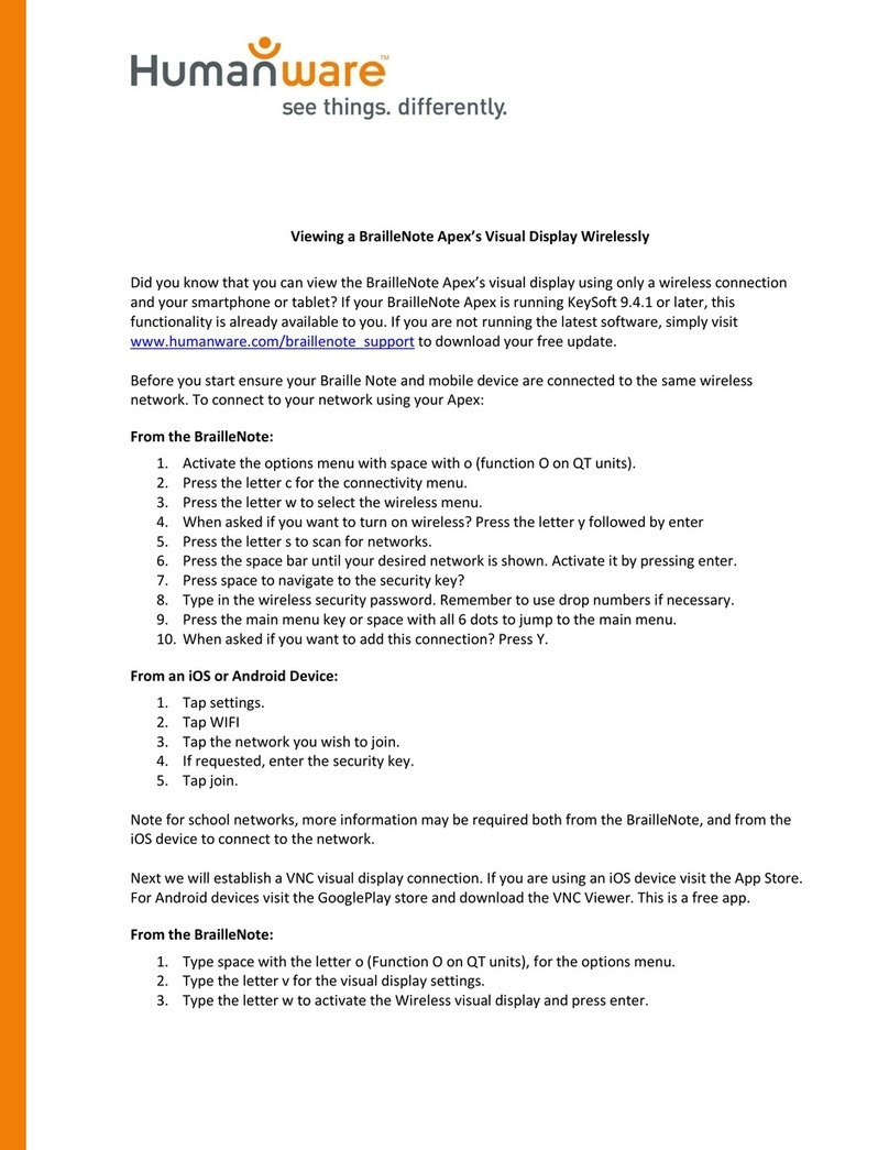 Humanware BrailleNote Apex manual