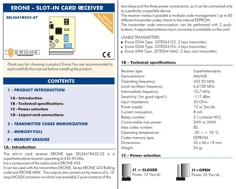 Erone SEL2641R433-S7 User manual