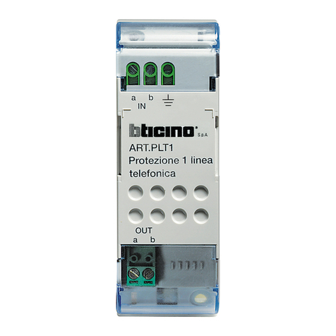 Bticino PLT1 instruction sheet