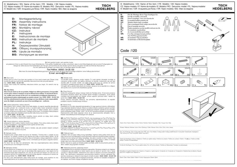 Finori 120 User manual