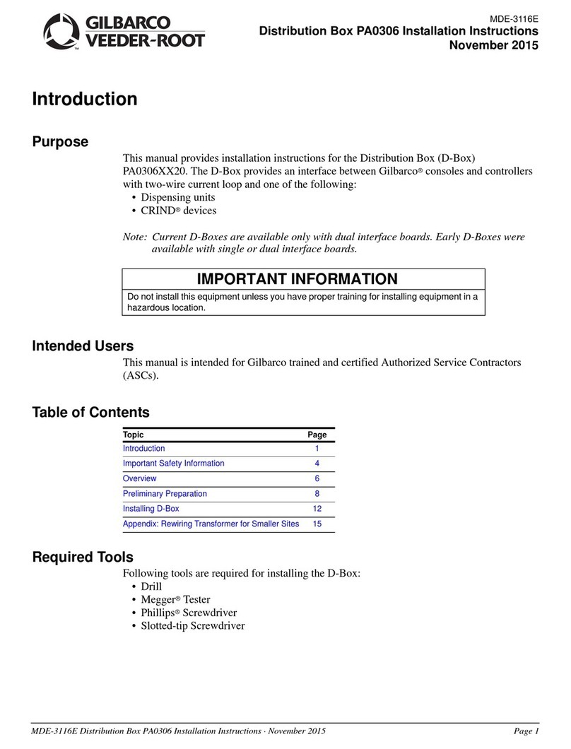 GILBARCO VEEDER-ROOT PA0306 installation instructions