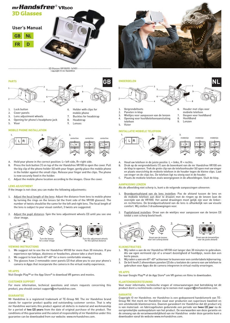 MRHANDSFREE VR100 user manual