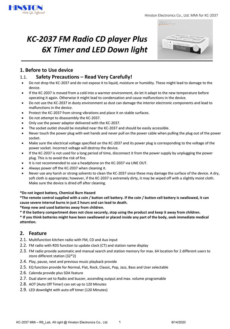Hinston KC-2037 manual