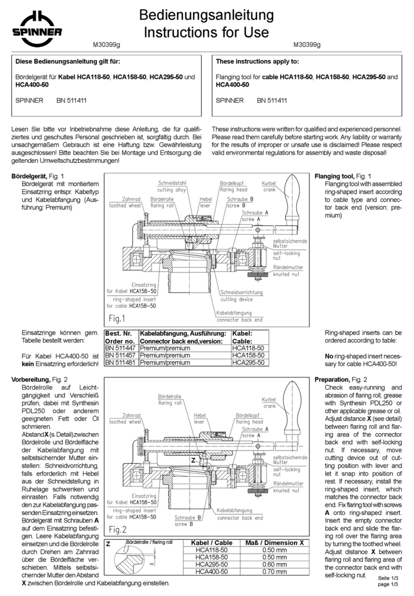 Spinner BN 511411 Instructions for use