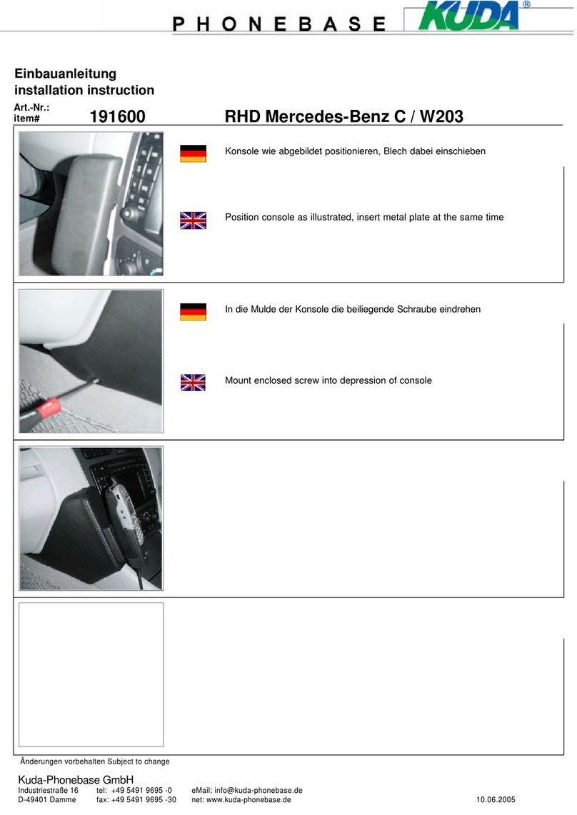 Kuda 191600 Installation instruction