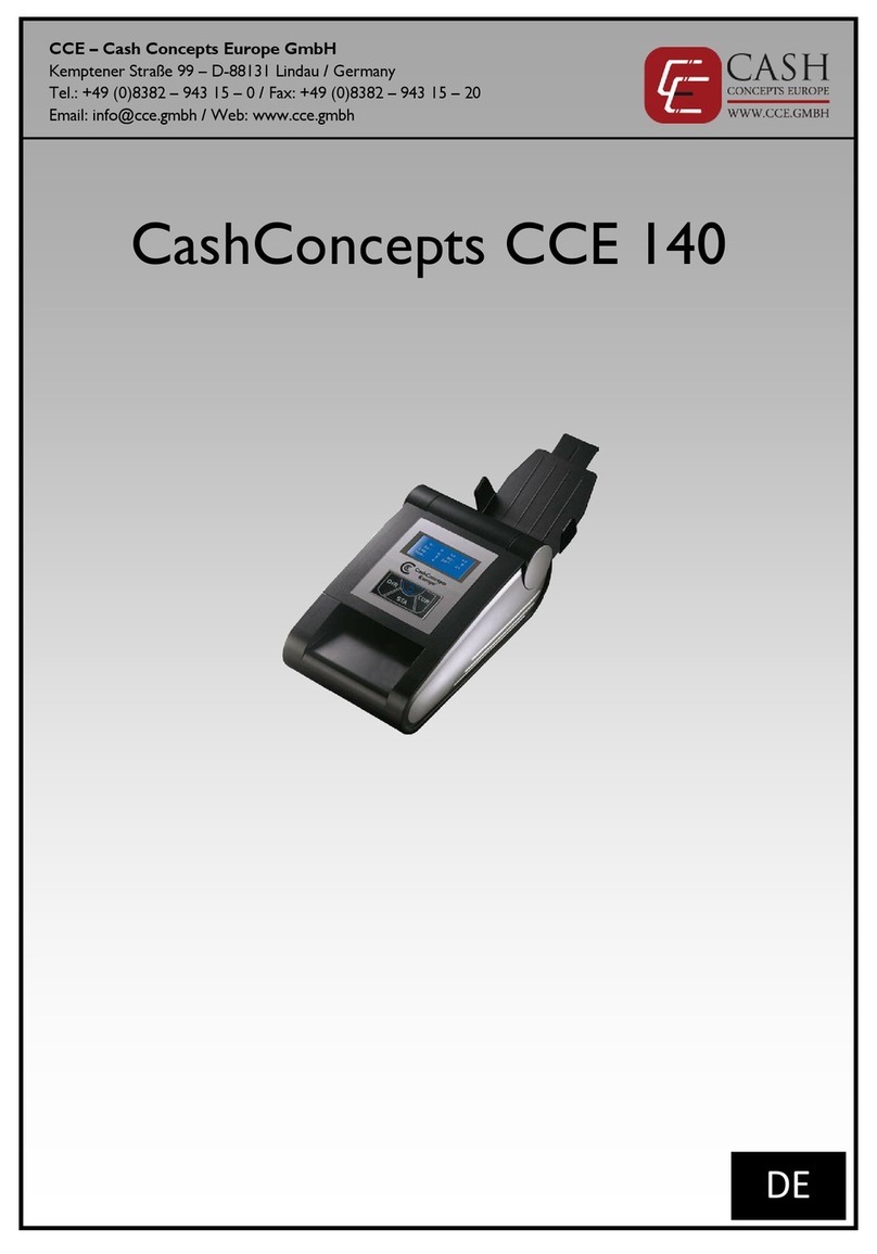 CashConcepts CCE 140 manual
