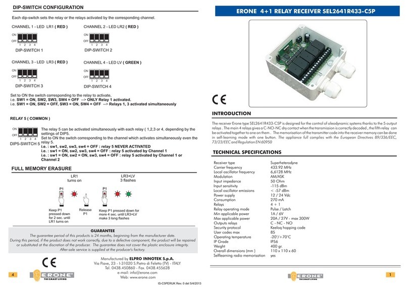 Erone SEL2641R433-C5P quick start guide