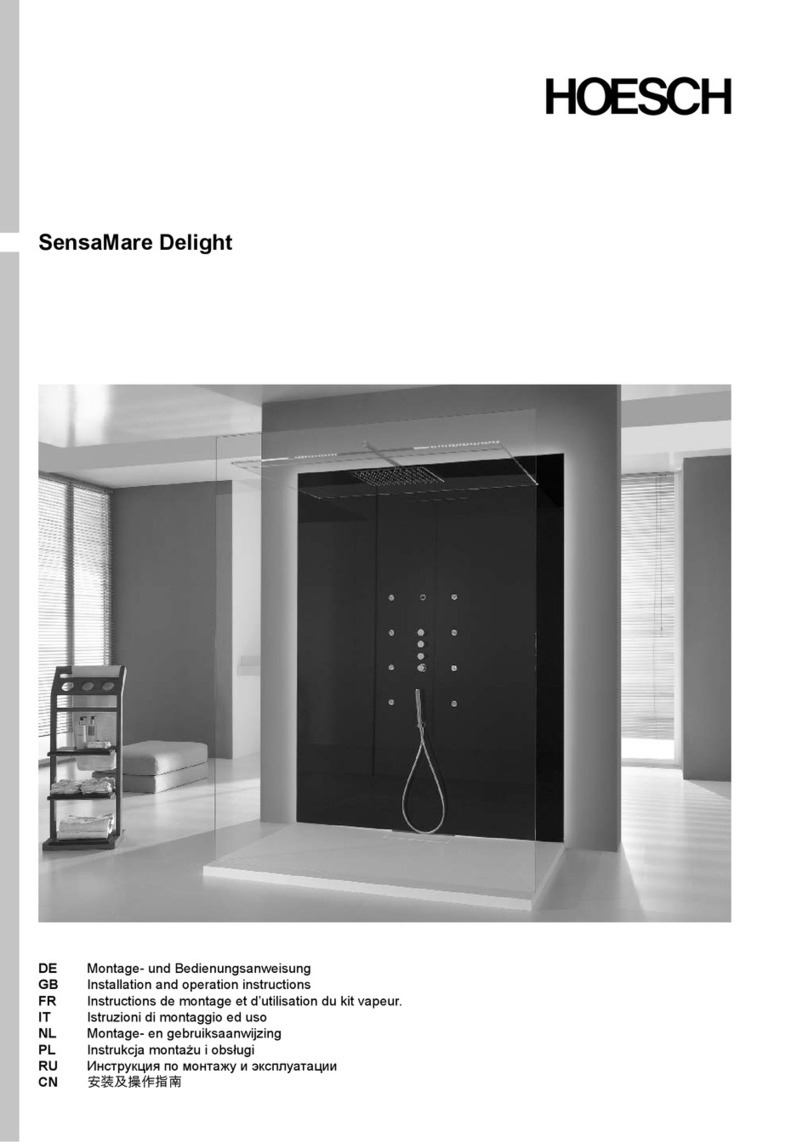 HOESCH SensaMare Delight Installation and operation instructions