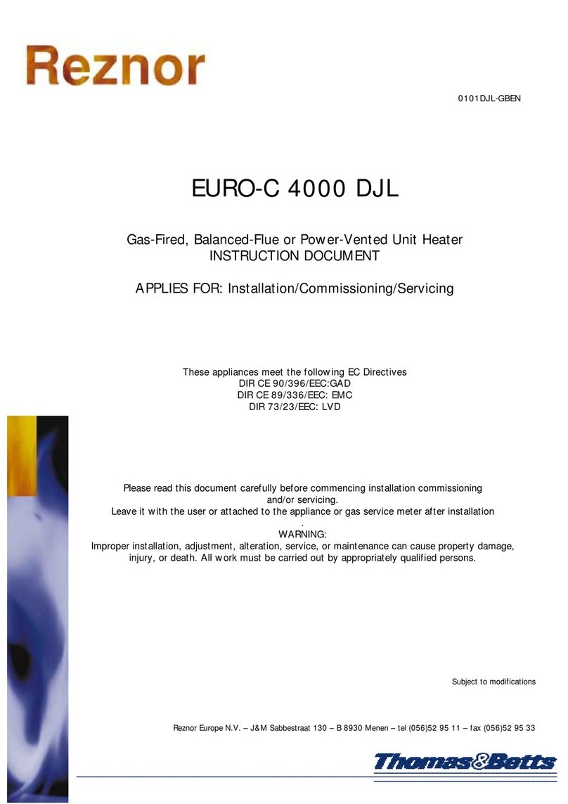 Thomas&Betts Reznor EURO-C 4000 DJL Technical manual