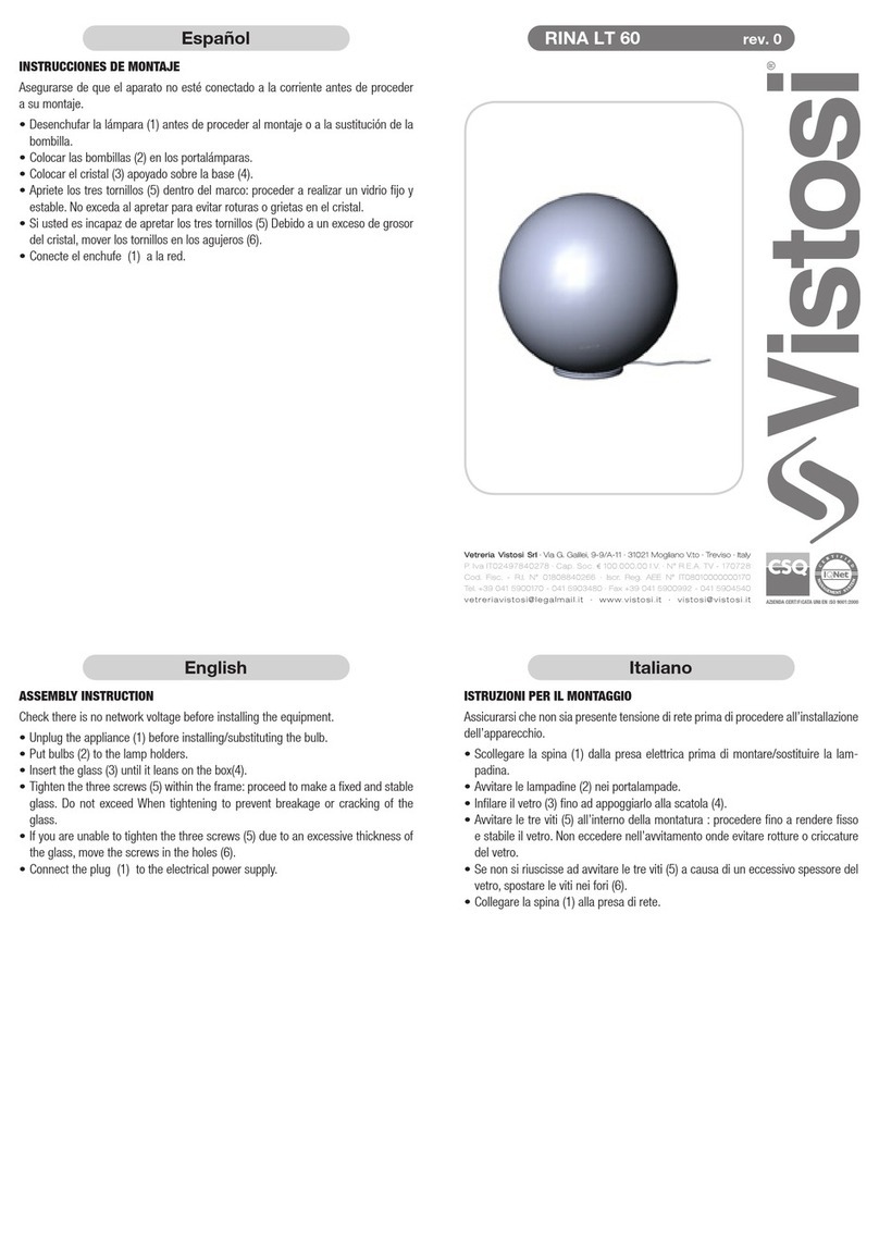 Vistosi RINA LT 60 Assembly instruction