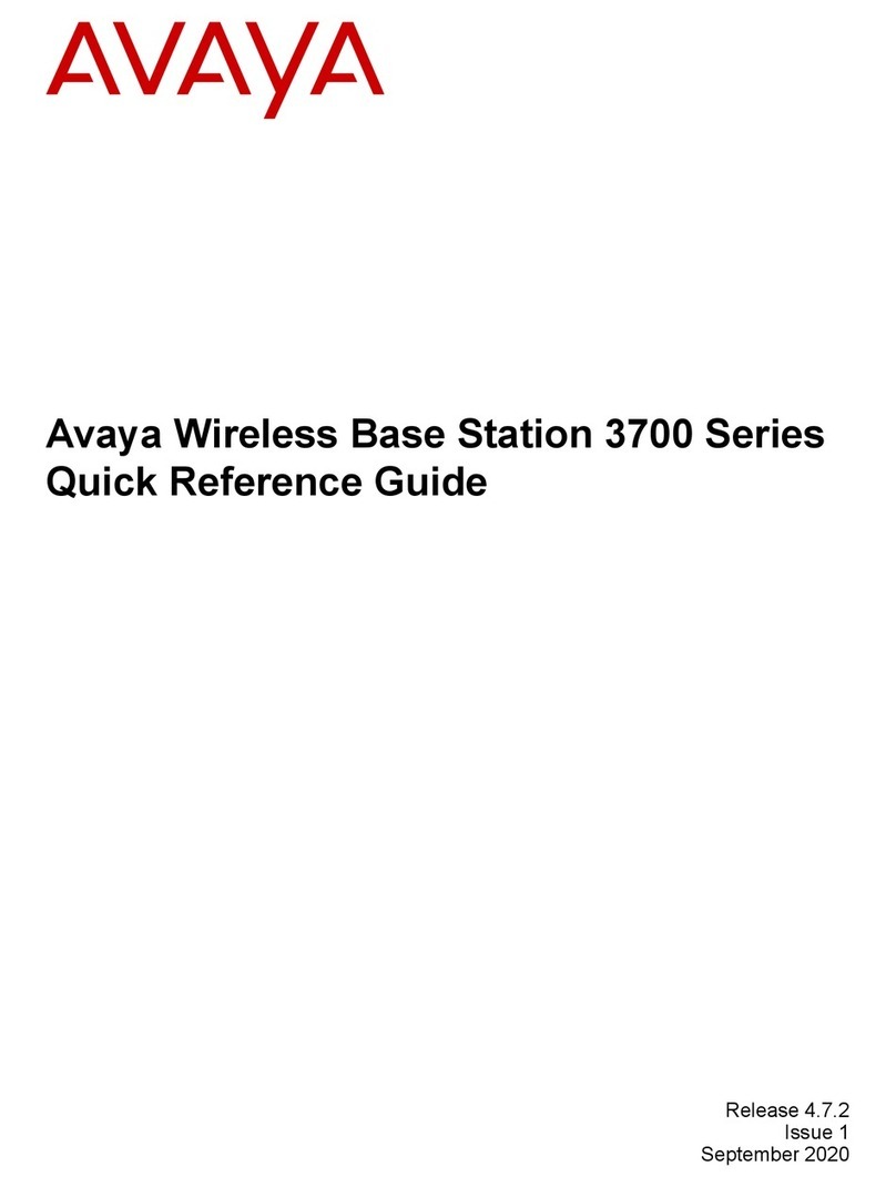 Avaya 3700 Series Quick reference guide
