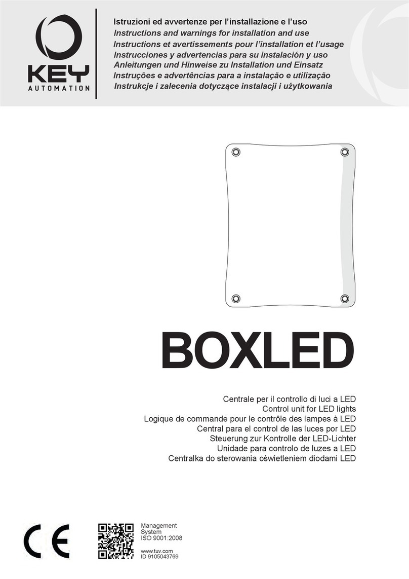 Keyautomation BOXLED Instructions and warnings for installation and use Keyautomation BOXLED Instructions and warnings for installation and use